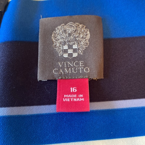 NWOT Vince Camuto Blue & White dress, see measurements in photos below. - Picture 5 of 12